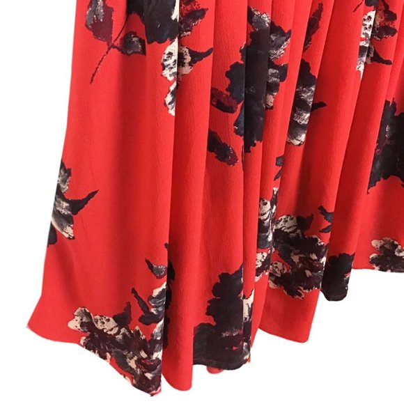 Free People Flutterby Red Floral Dress Sleeveless 4 - Picture 5 of 11